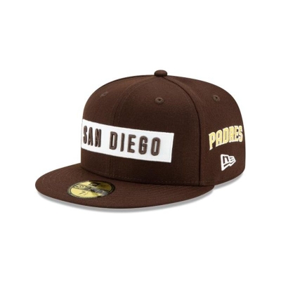 Sapca New Era San Diego Padres MLB Boxed Wordmark 59FIFTY Fitted - Maro